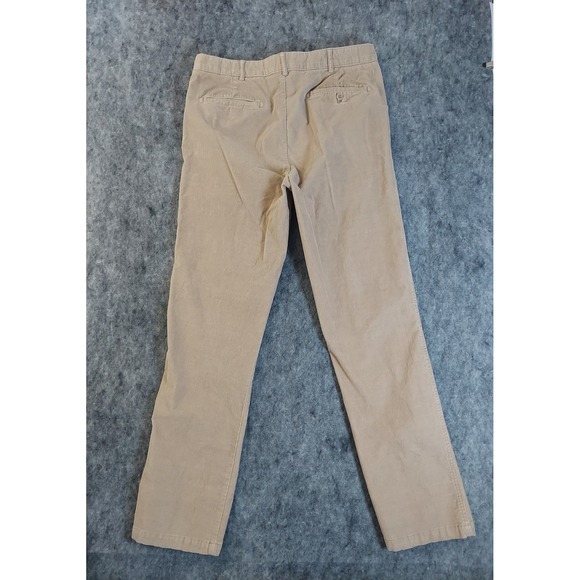 Cremieux Pants Mens 36x32 Beige Madison Corduroys Comfort Stretch Flat Front - Picture 2 of 11